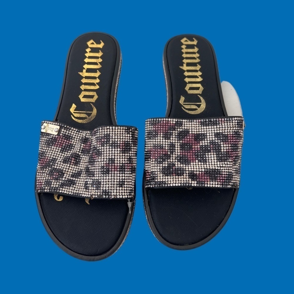 Juicy Couture Women's Yummy Slides Leopard Prints Size 8.  NWT